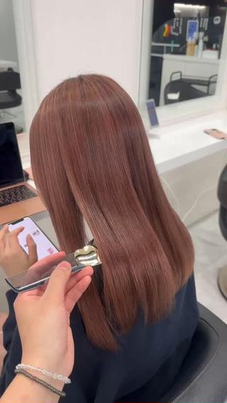 ロング ブリーチなし✦.* 暖色カラー🎀セナのヘアスタイル