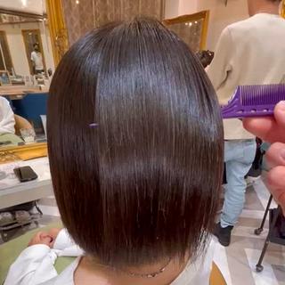 ミディアム 髪質改善【縮毛矯正】 北千住で美髪に導く人のヘアスタイル