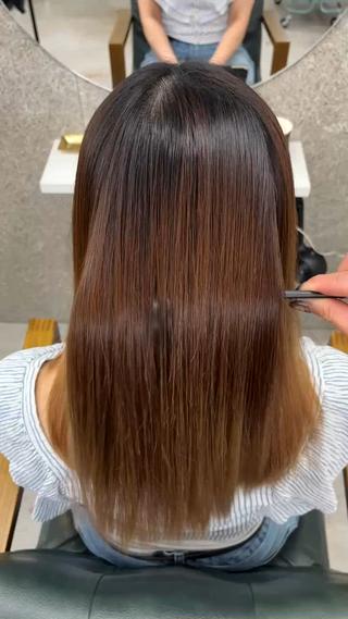 艶と柔らかさが他の縮毛矯正とは違います！髪に艶がでる美髪矯正です！ブローやアイロンなどは使わずに普通に乾かしただけで今までにない艶がでます☆癖がなくなりボリュームも抑えられ軽くなったように感じます☆美髪矯正/髪質改善 