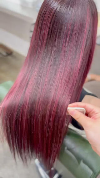 髪質改善トリートメント
酸熱トリートメント
ピンクカラー 