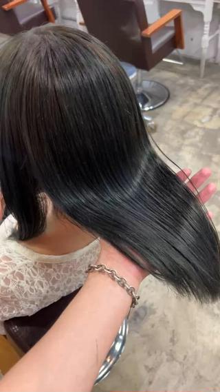 ワンブリーチで出来るオリーブカラー 