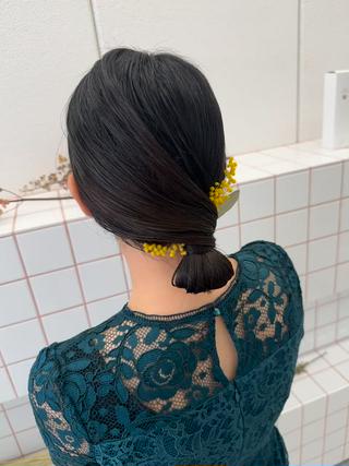 ドライフラワー無料でおつけします
#花屋併設#車道#名古屋#ヘアアレンジ 