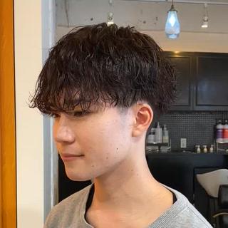 ショート パーマ メンズ レイヤーボブ/ 艶カラー/サナ🌼のヘアスタイル