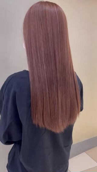 ロング ブリーチ縮毛矯正 ハイライト/Yutoのヘアスタイル