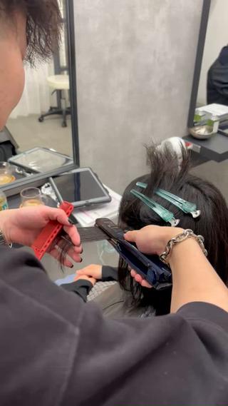 ショート パーマ ブリーチ縮毛矯正 ハイライト/Yutoのヘアスタイル