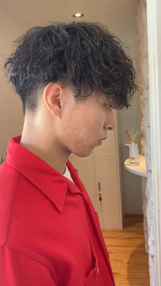 ミディアム パーマ メンズ ボブ/レイヤー/ ショートcovo代表のヘアスタイル