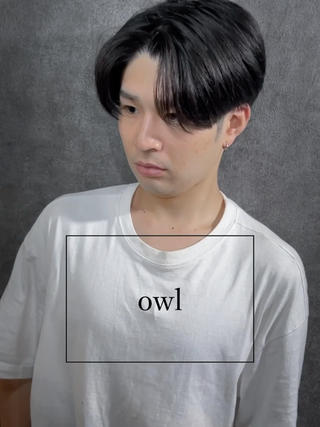 ミディアム パーマ メンズ メンズサロン【owl 心斎橋】難波/アメ村のヘアスタイル