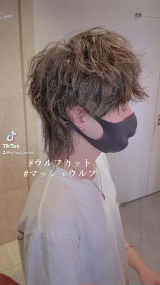 ミディアム カラー パーマ メンズ メンズサロン【owl 心斎橋】難波/アメ村のヘアスタイル