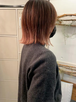 ハイライトを毛先に入れてグラデーション風に(^ ^) 