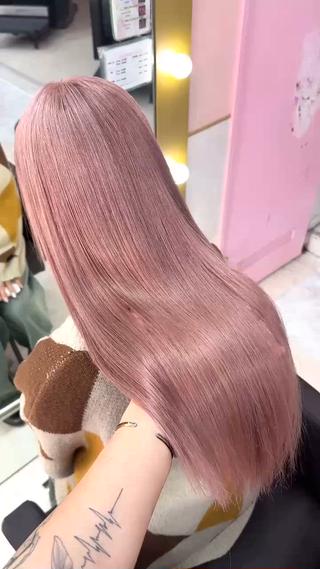 セミロング カラー 【美髪ハイトーン】 髪質改善/大和🎀のヘアスタイル