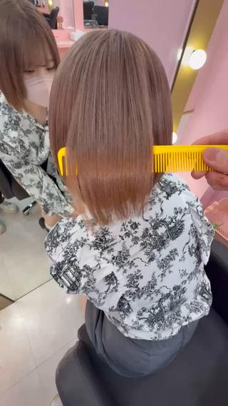 ミディアム カラー 【美髪ハイトーン】 髪質改善/大和🎀のヘアスタイル