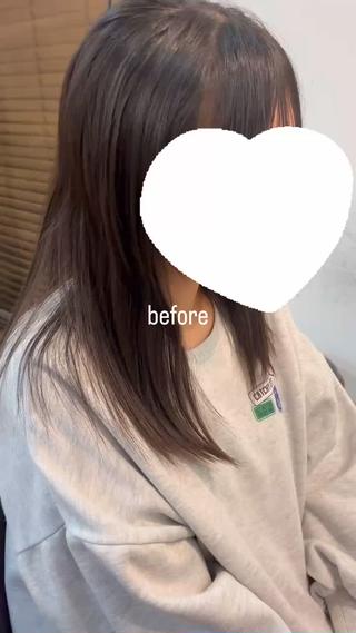 顔周りのレイヤーで動きプラス◎
レイヤーの長さは選べるのでお好みで 