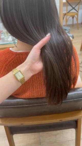 ロング カラー パーマ ヘアアレンジ メンズ キッズ レイヤーカット 🌿透け感カラーのヘアスタイル