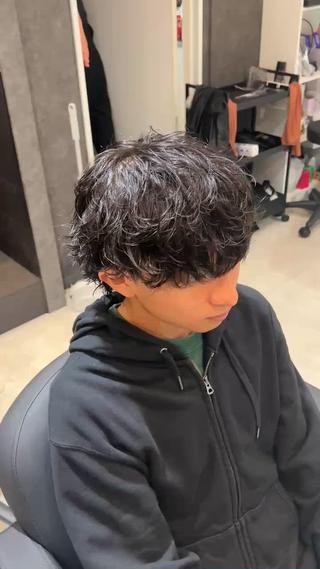 パーマ メンズ 曲がる縮毛矯正/ メンズパーマ森隆之介のヘアスタイル