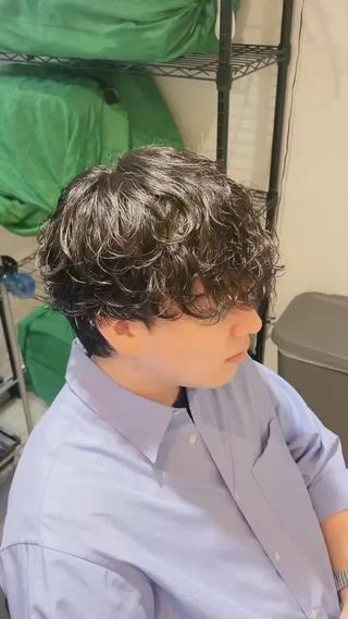 パーマ メンズ 曲がる縮毛矯正/ メンズパーマ森隆之介のヘアスタイル