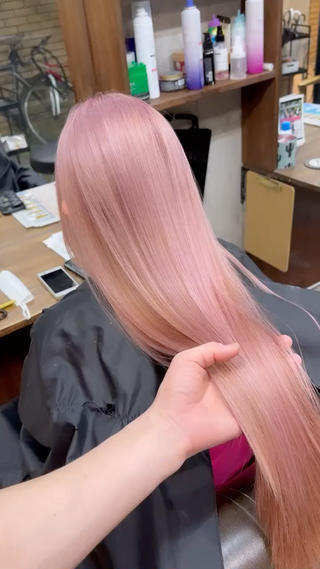 ロング カラー 難波ブリーチカラー 伊藤洋輝のヘアスタイル