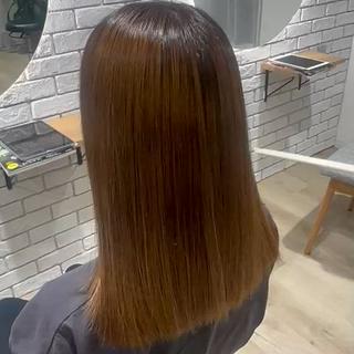 縮毛矯正全体にかけてツヤツヤ髪になりました 