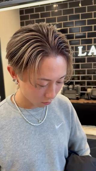 ミディアム カラー メンズ 【men's Lapis横浜】海人のヘアスタイル