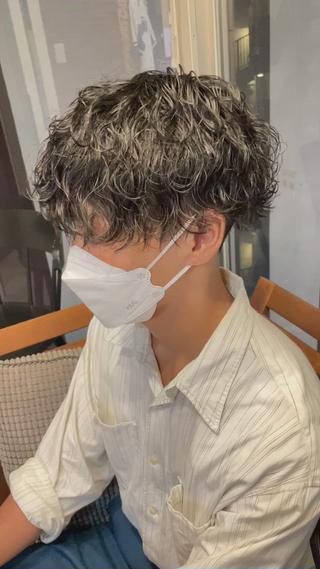 ショート パーマ メンズ 【men's Lapis横浜】海人のヘアスタイル