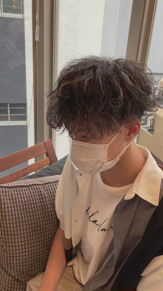 ショート カラー パーマ メンズ 【men's Lapis横浜】海人のヘアスタイル