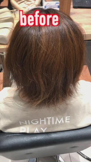 ミディアム パーマ ディレクター ノナカのヘアスタイル