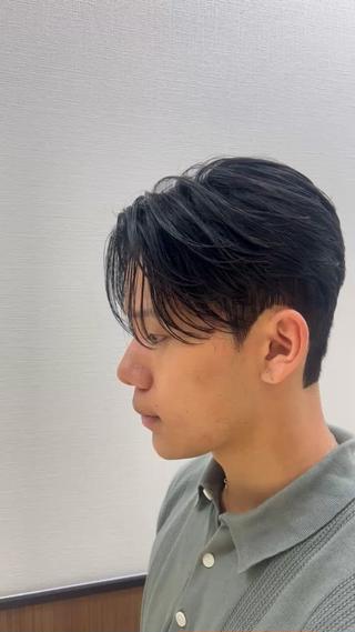 ショート パーマ メンズ ダウンパーマ/ 韓流ヘア/下栃棚渚のヘアスタイル