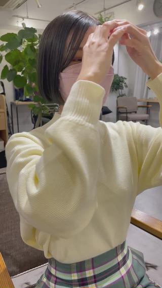 ショート カラー レイヤーパーマ＊ 顔まわり似合わせのヘアスタイル