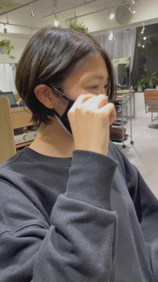 ショート カラー レイヤーパーマ＊ 顔まわり似合わせのヘアスタイル