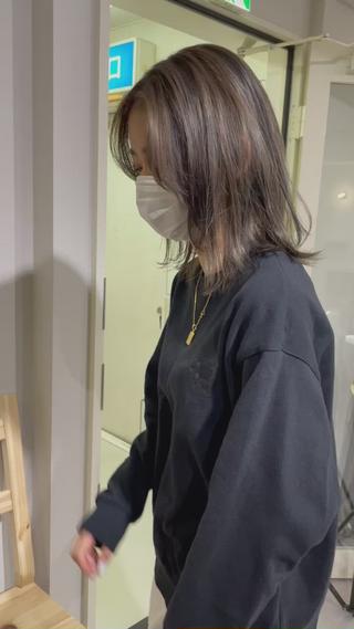 カラー レイヤーパーマ＊ 顔まわり似合わせのヘアスタイル