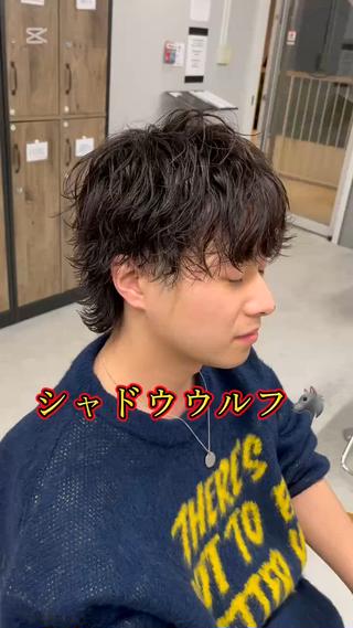 #メンズウルフ#ウルフマッシュ#波巻きパーマ#シャドウパーマ 