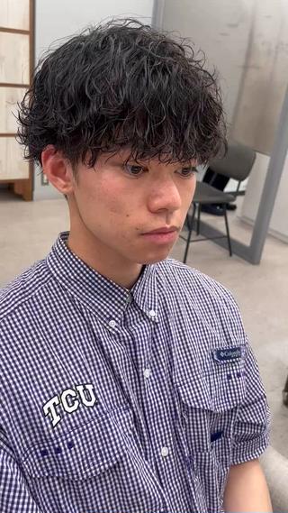 パーマ メンズ 🍐シャドウパーマ メンズ特化/守岡🍐のヘアスタイル
