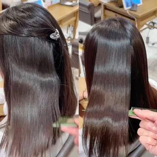 ミディアム 縮毛矯正/ショート/ レイヤー/畑中正敏のヘアスタイル