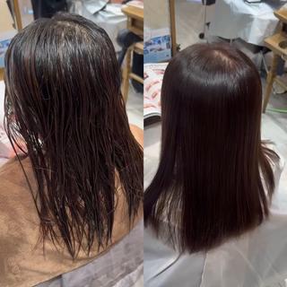 セミロング 縮毛矯正/ショート/ レイヤー/畑中正敏のヘアスタイル