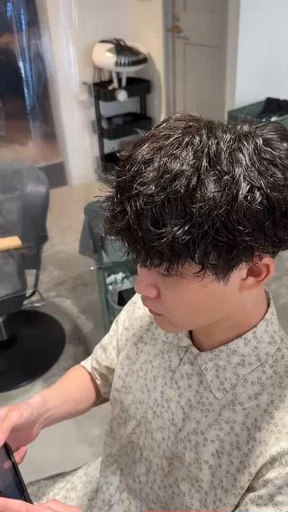 メンズカット　メンズパーマ　カットパーマ　ツイストスパイラルパーマ　ツイスパ　波巻き　波巻きスパイラルパーマ 