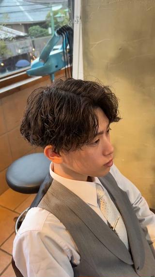 ミディアム パーマ メンズ メンズカットパーマ ✂️ JOYAのヘアスタイル