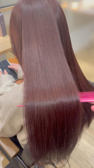 超音波アイロンで艶々に 