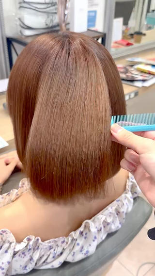 透明感カラーとヘアケアトリートメントでサラツヤ艶️ 