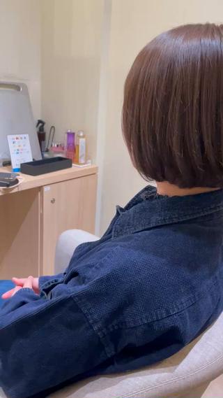 ブローだけでもまとまりボブスタイル
ヘアアイロンでワンカールプラスしてもっと可愛くできますよ！ 