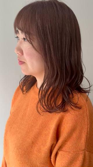 ミディアム パーマ CoReまぁくん 癖毛お悩み専門のヘアスタイル