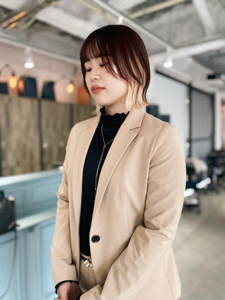 ミディアム カラー steed tokyo所属・KOOKI スティードトーキョーのヘアスタイル