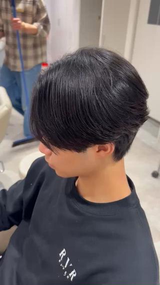 パーマ メンズ 白髪ぼかしデザイン ハイライト/宮本純登のヘアスタイル