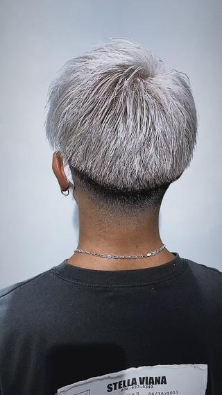 ショート カラー メンズ 髪質改善/縮毛矯正 レイヤー/松川匠のヘアスタイル