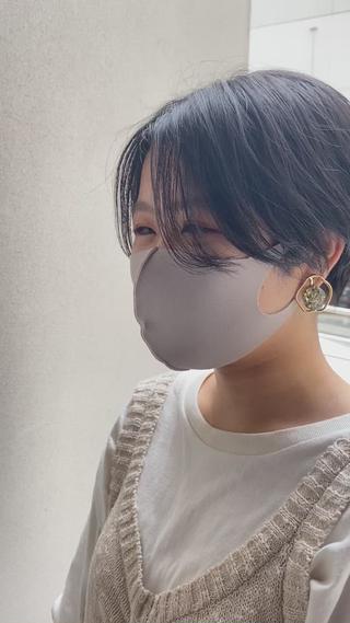 ショート カラー ボブ/縮毛矯正/ レイヤー/塚田のヘアスタイル