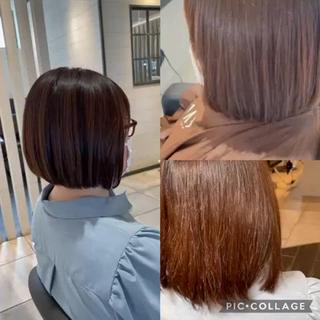 ショート カラー パーマ 渡部雄大 ショート／縮毛矯正のヘアスタイル