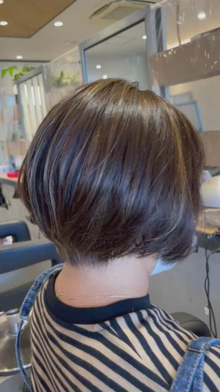 ショート カラー 渡部雄大 ショート／縮毛矯正のヘアスタイル