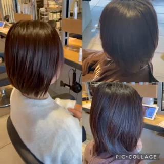 ショート カラー パーマ 渡部雄大 ショート／縮毛矯正のヘアスタイル