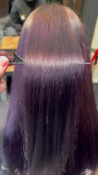 綺麗なラベンダーカラー誰でも入れれます！
寒色系のカラーなら僕にお任せください
赤み消しなど完璧に綺麗にさせていただきます！ 