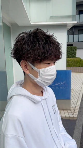 王道波巻きパーマ 