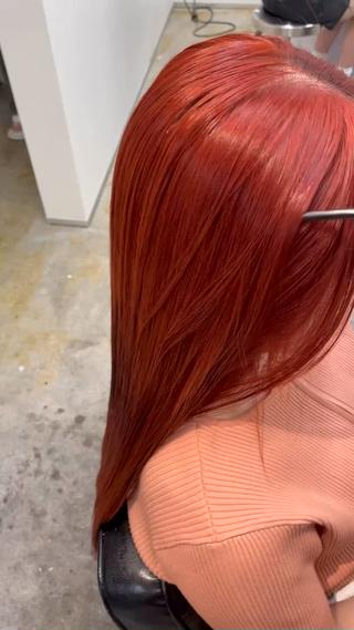 ダブルカラー　Orange
髪質改善トリートメント 