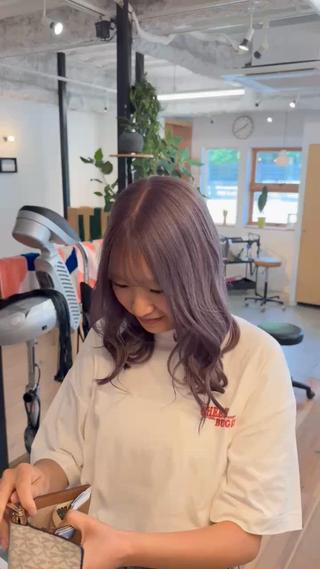 セミロング カラー SALOWIN京都河原町Suite店所属・✨石乃宮 龍✨京都河原町✨のヘアスタイル